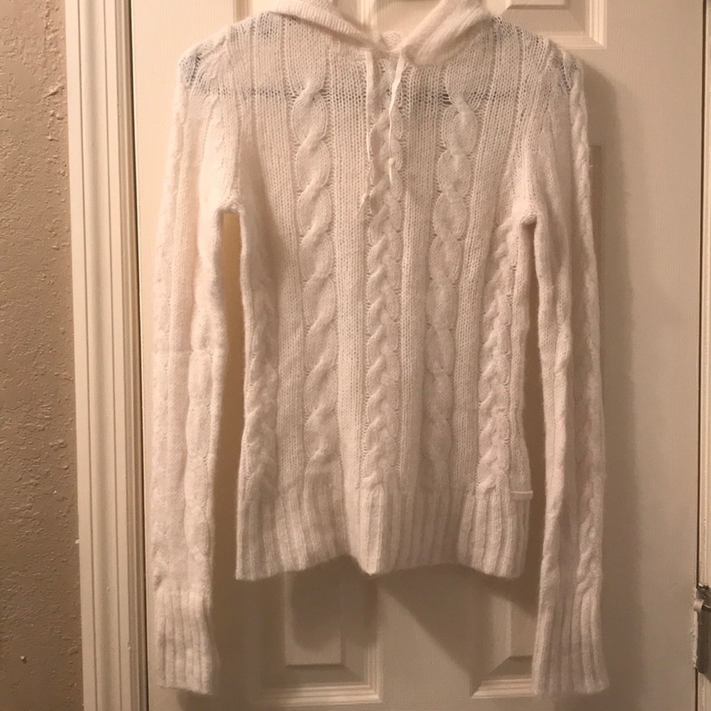 Cozy Cream Cable-Knit Hoodie